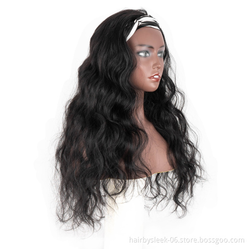 12A Fashion straight deep body wave braid different ombre colors synthetic hair headband wig Synthetic Hair Wig for black woman